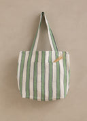 Linen Heritage Stripe Tote Bag