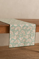 Linen Camellia Table Runner