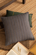 Linen Jasper Quilted Cushion Cover