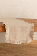 Linen Ruffle Medley Table Runner