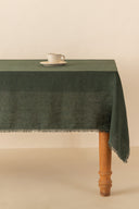 Linen Fringe Me Kantha Tablecloth