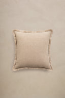 Linen Fringe Me Kantha Cushion Cover