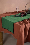 Linen Black Needled Table Runner