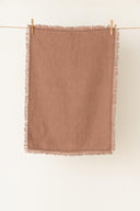 Linen Fringe Me Kantha Kitchen Towel