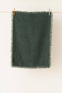 Linen Fringe Me Kantha Kitchen Towel