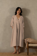 Linen Citrus Midi Dress