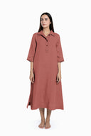 Linen Petunia Shirt Dress