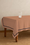 Linen Blue Lace Tablecloth