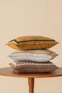 Linen Blue Lace Cushion Cover