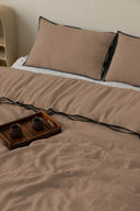 Linen Black Needled Duvet Cover