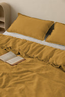 Linen Fringe Me Kantha Duvet Cover