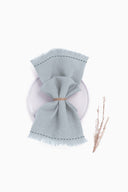 Linen Fringe Me Kantha Napkin Set