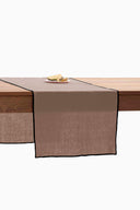 Linen Black Needled Table Runner
