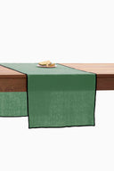 Linen Black Needled Table Runner