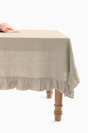 Linen Ruffle Medley Tablecloth