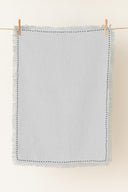Linen Fringe Me Kantha Kitchen Towel