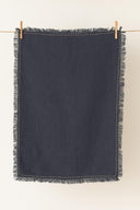 Linen Fringe Me Kantha Kitchen Towel