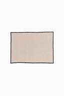 Linen Black Needled Placemat Set