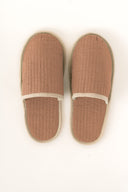 Linen Natural Piping Slippers