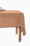 Linen Black Needled Tablecloth