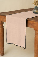 Linen Black Needled Table Runner