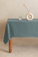 Linen Fringe Me Kantha Tablecloth
