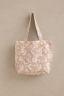 Linen Camellia Tote Bag