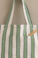 Linen Heritage Stripe Tote Bag