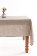 Linen Grey Needled Tablecloth