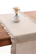 Linen Ruffle Medley Table Runner