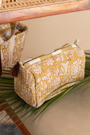 Linen Calista Quilted Pouch