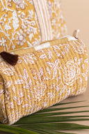 Linen Calista Quilted Pouch