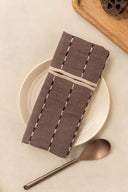 Linen Ebon Hand Kantha Napkin Set