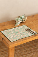 Linen Camellia Placemat Set