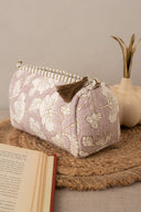 Linen Athena Quilted Pouch