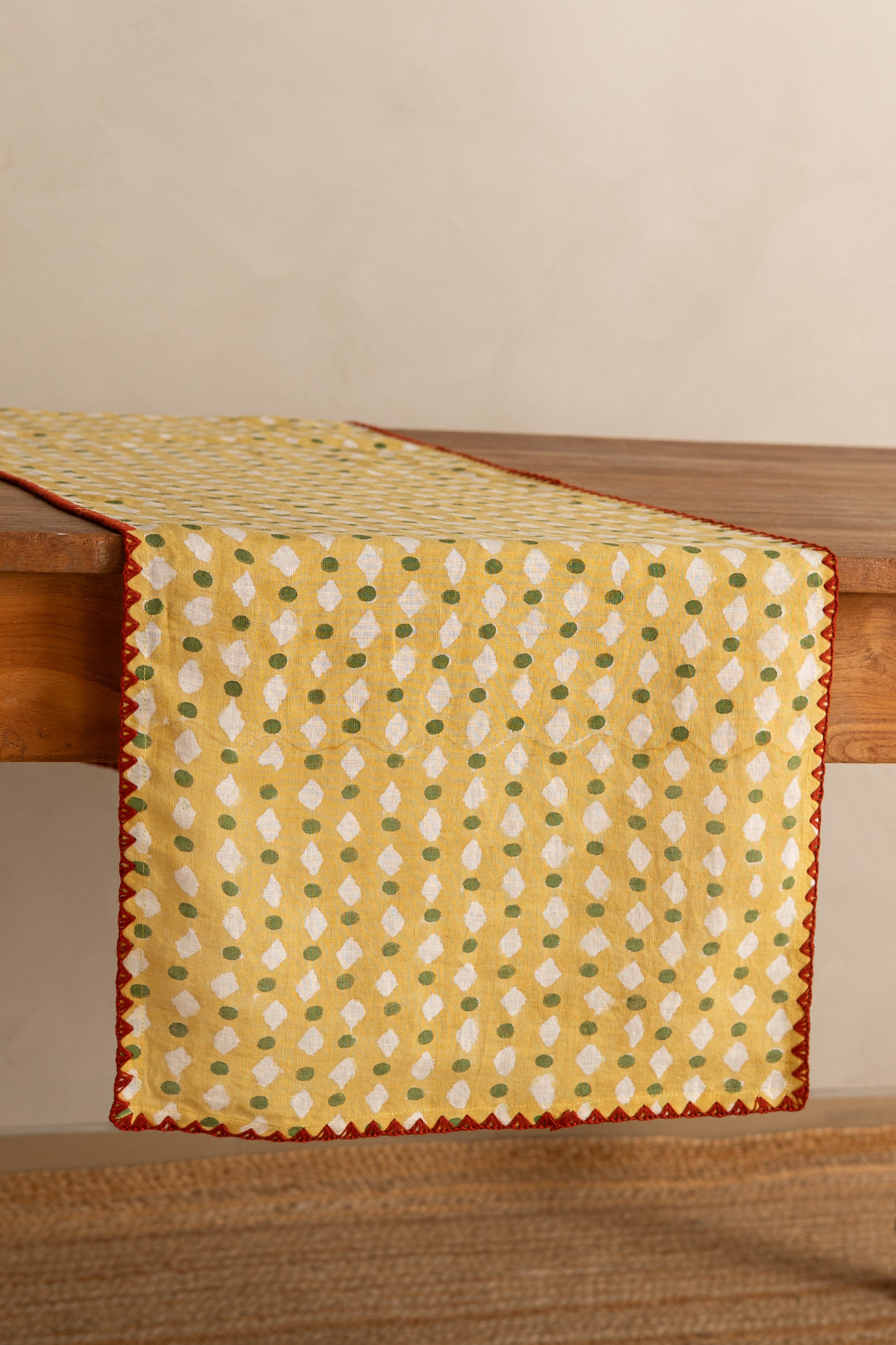 Linen Stipple Table Runner