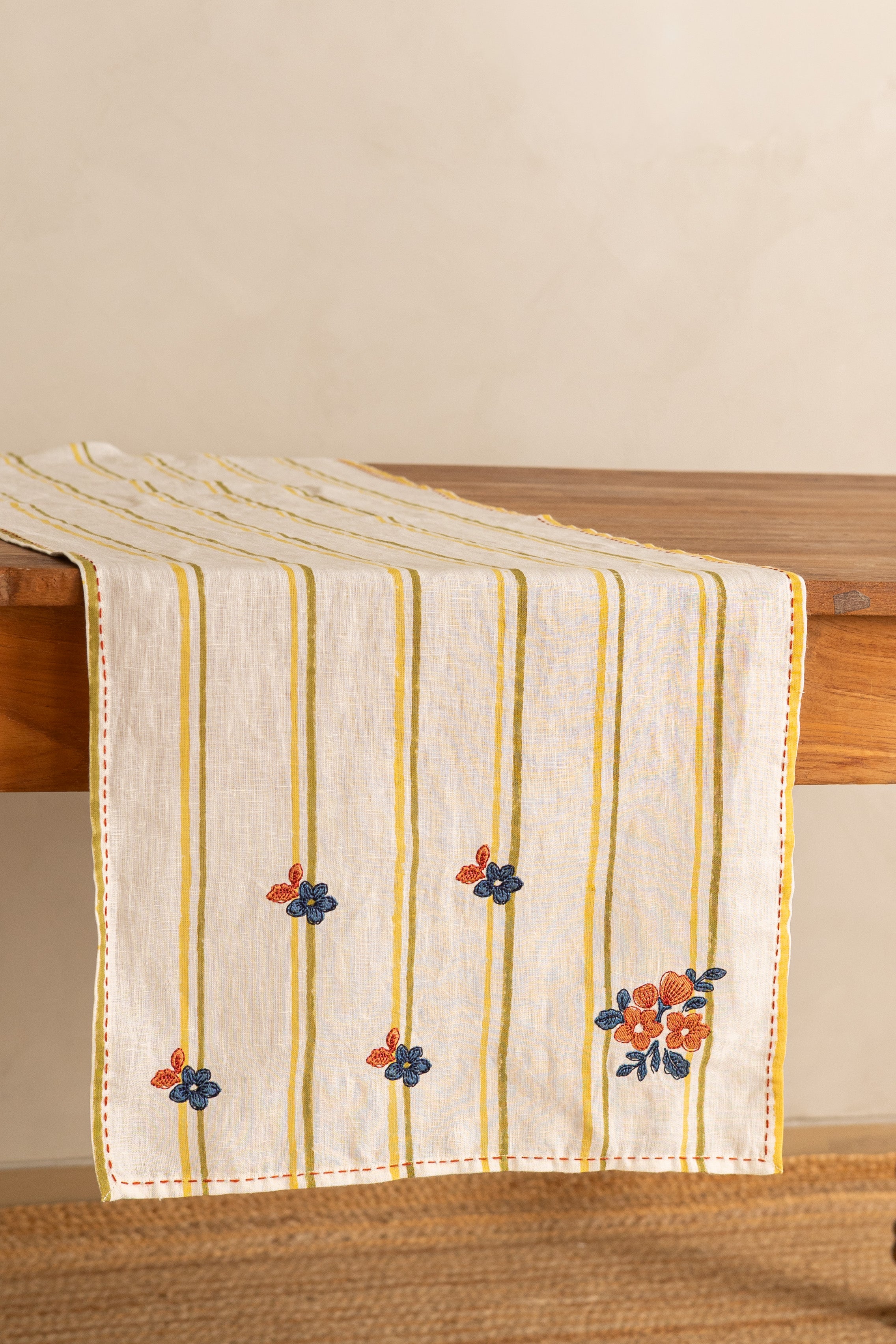 Linen Bloom Table Runner