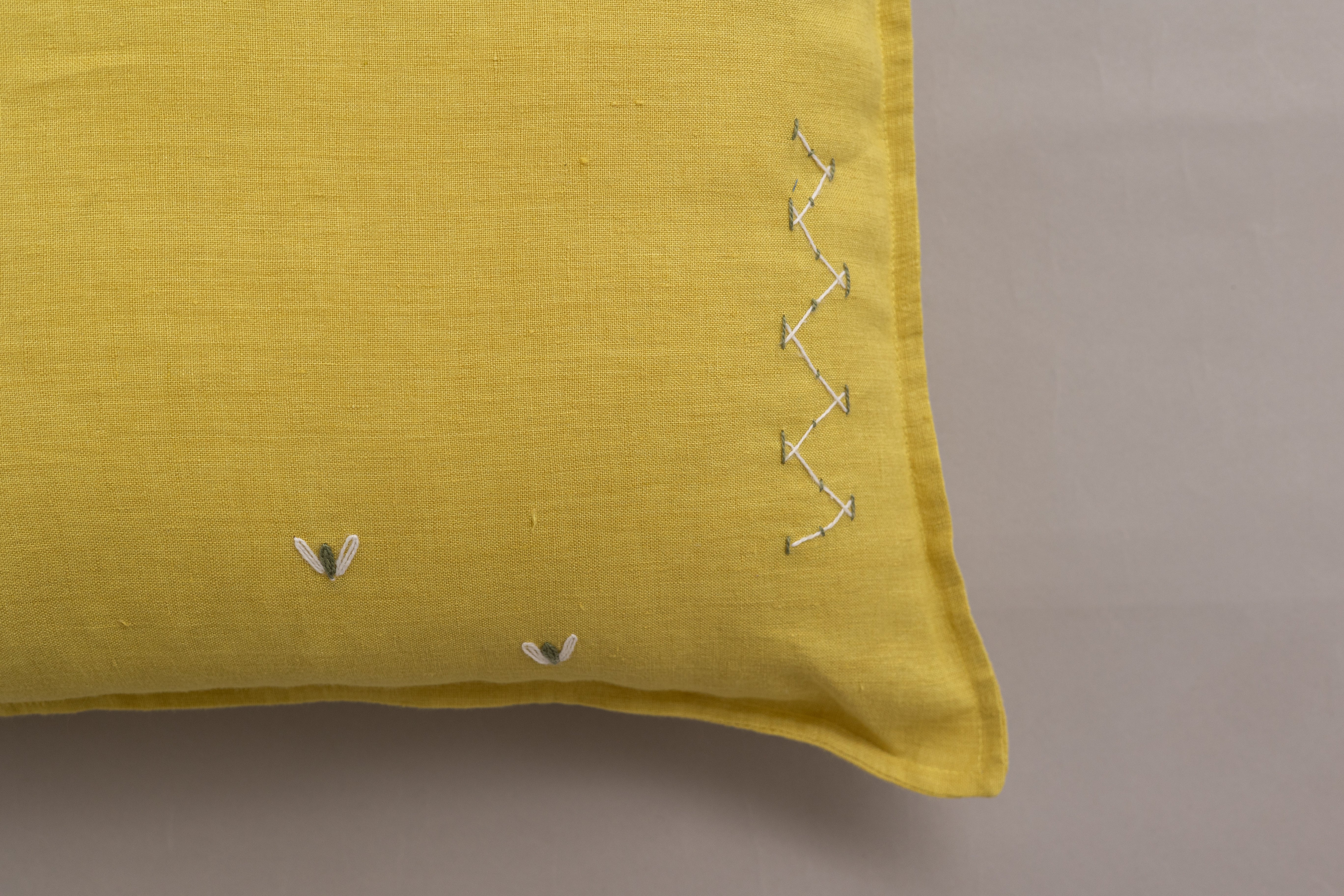 Linen Verge Cushion Cover