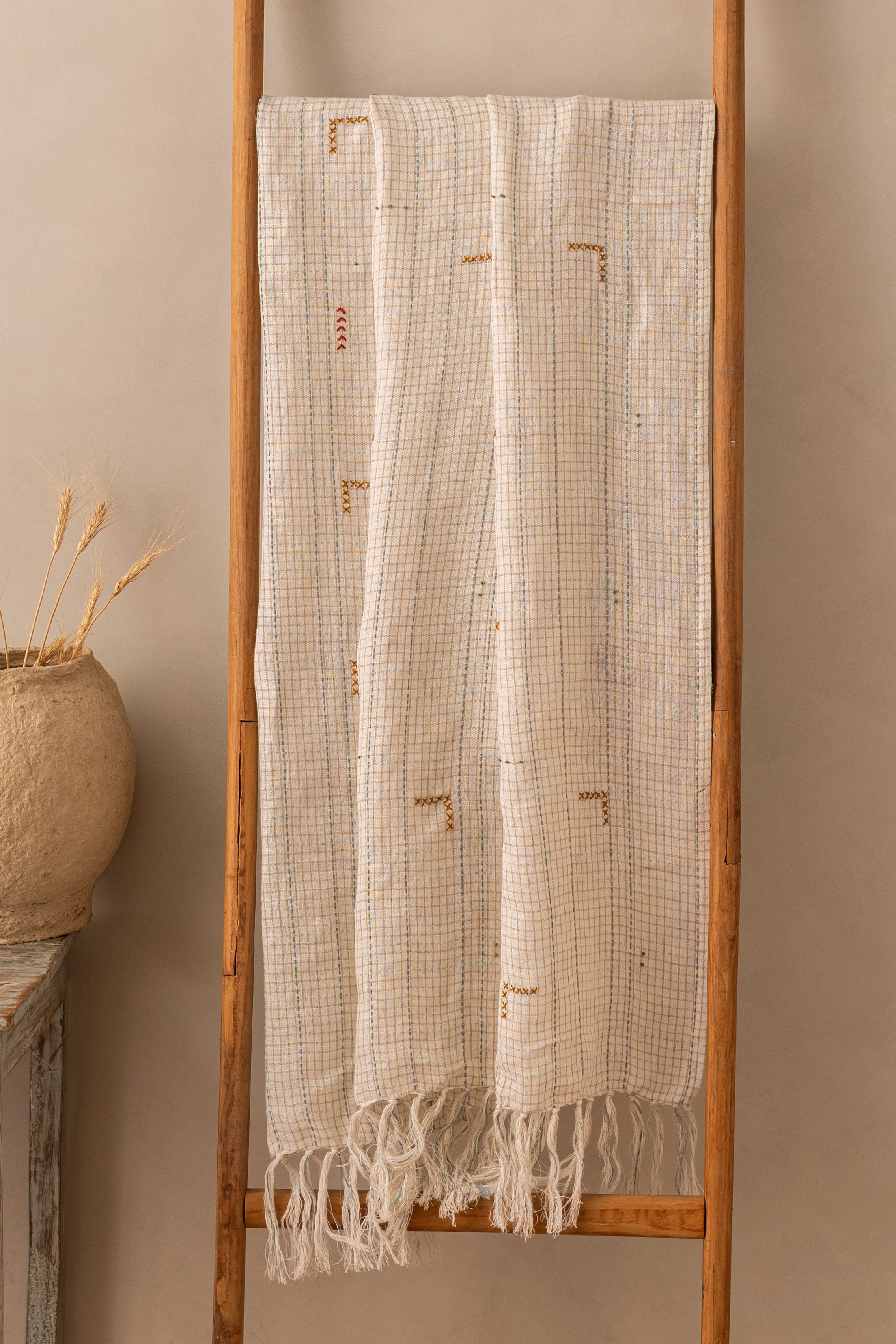 Linen Tetris Throw