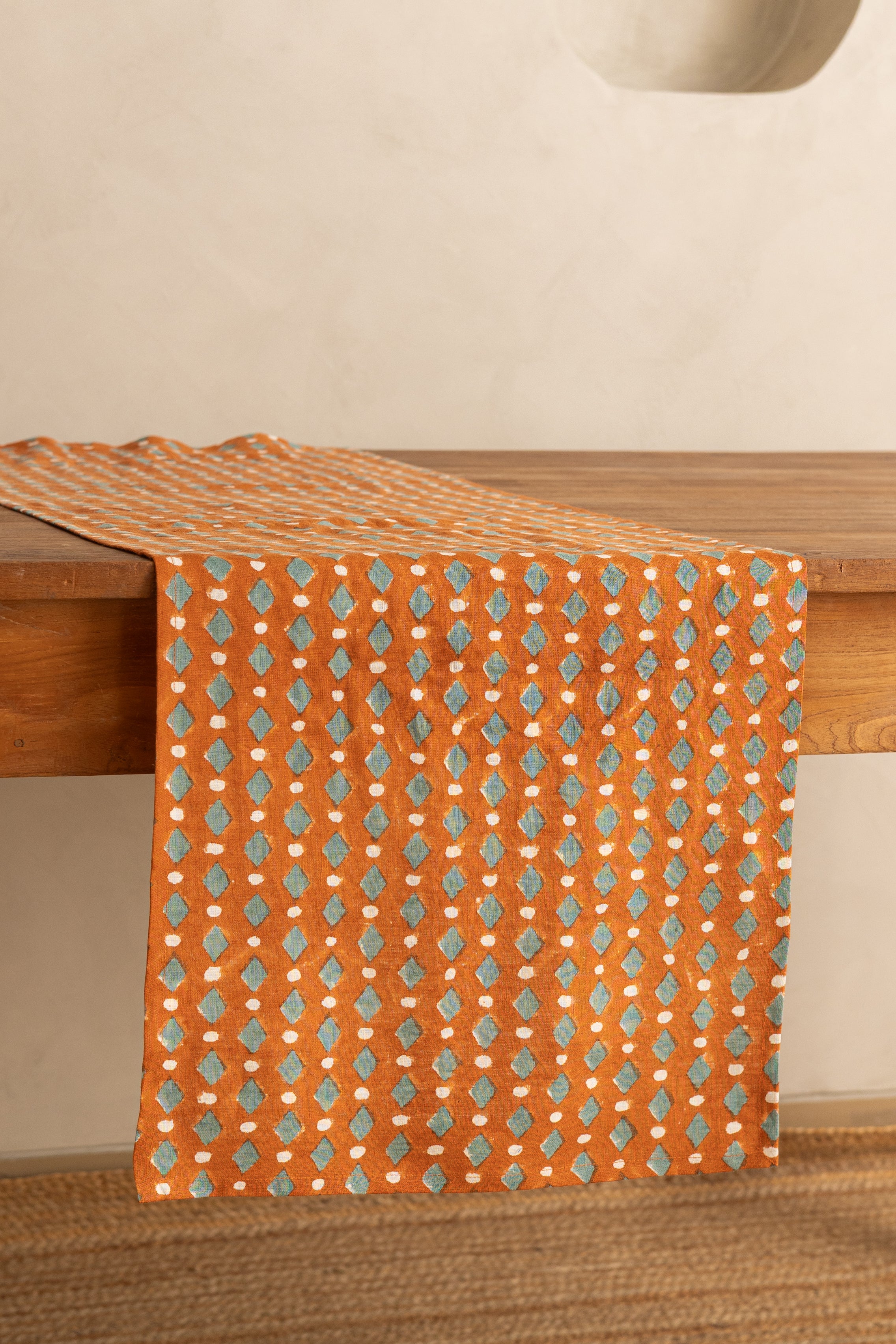 Linen Lozenge Table Runner