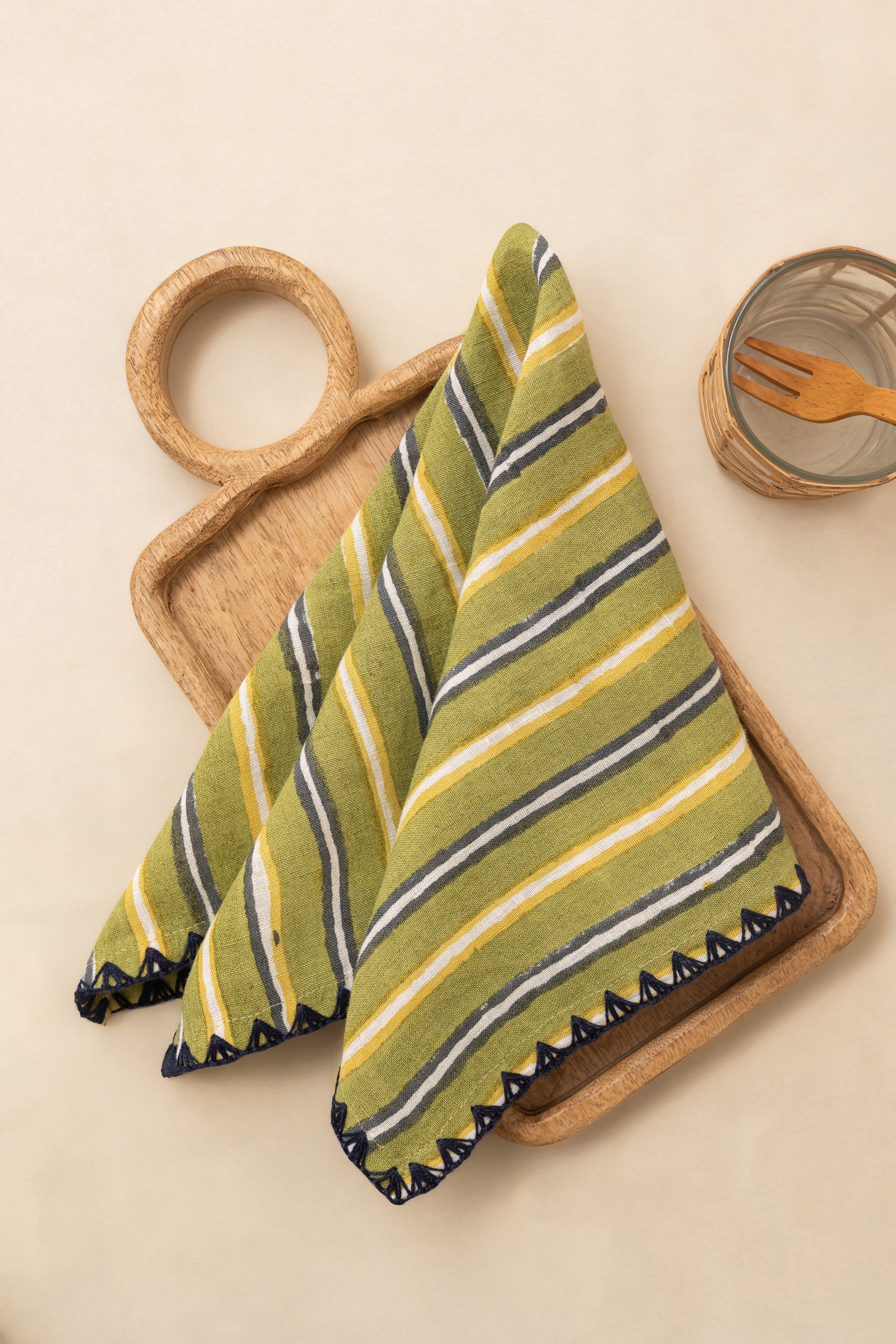Linen Stria Napkin Set