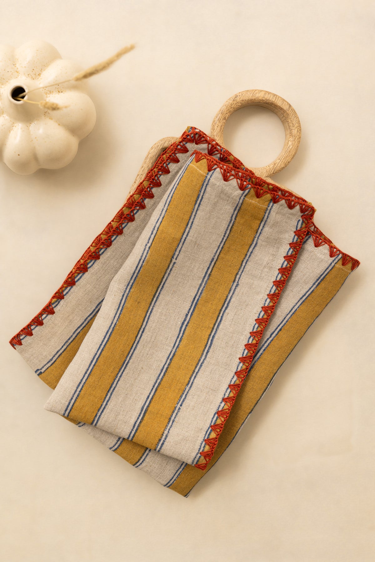 Linen Symmetry Napkin Set