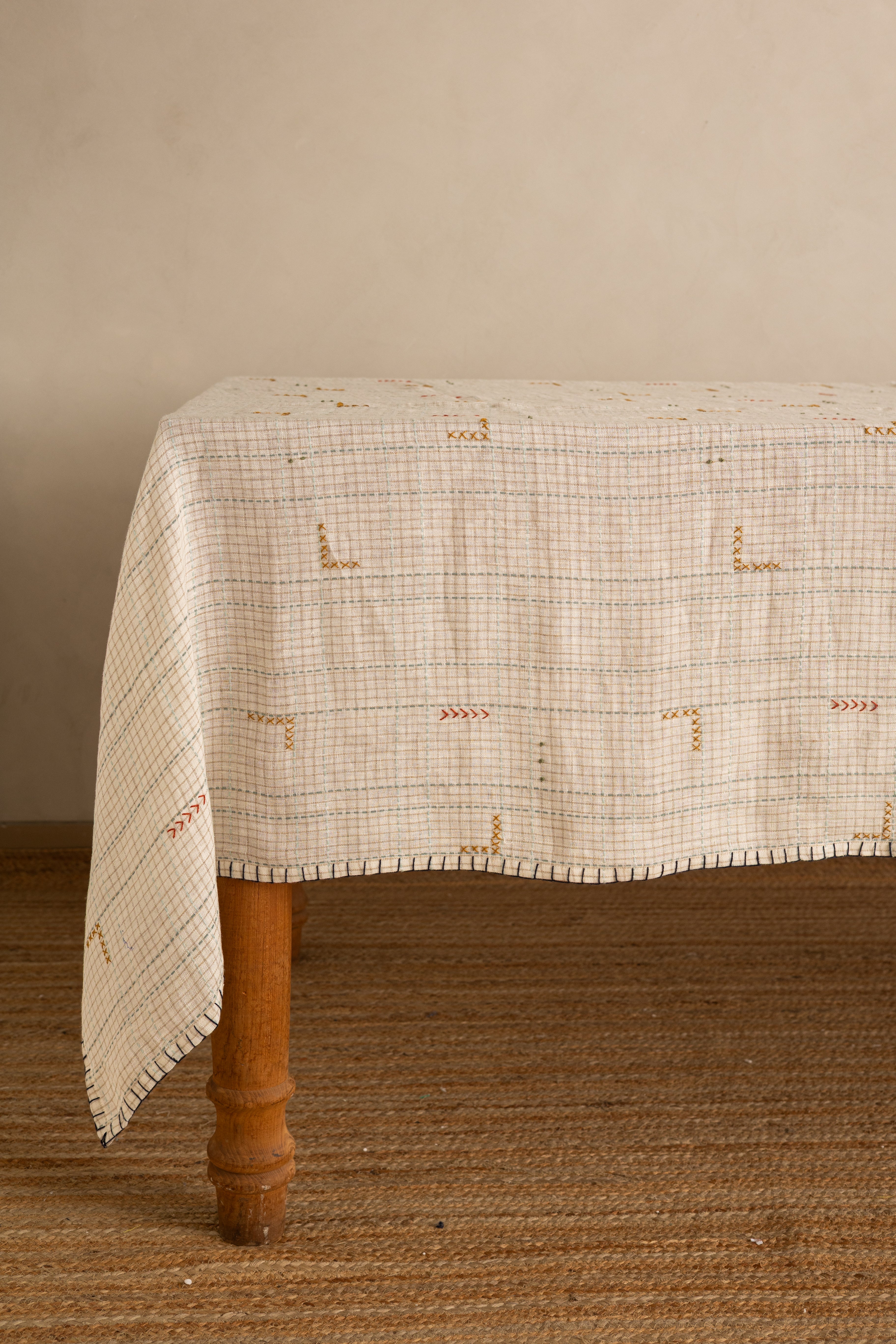 Linen Tetris Tablecloth