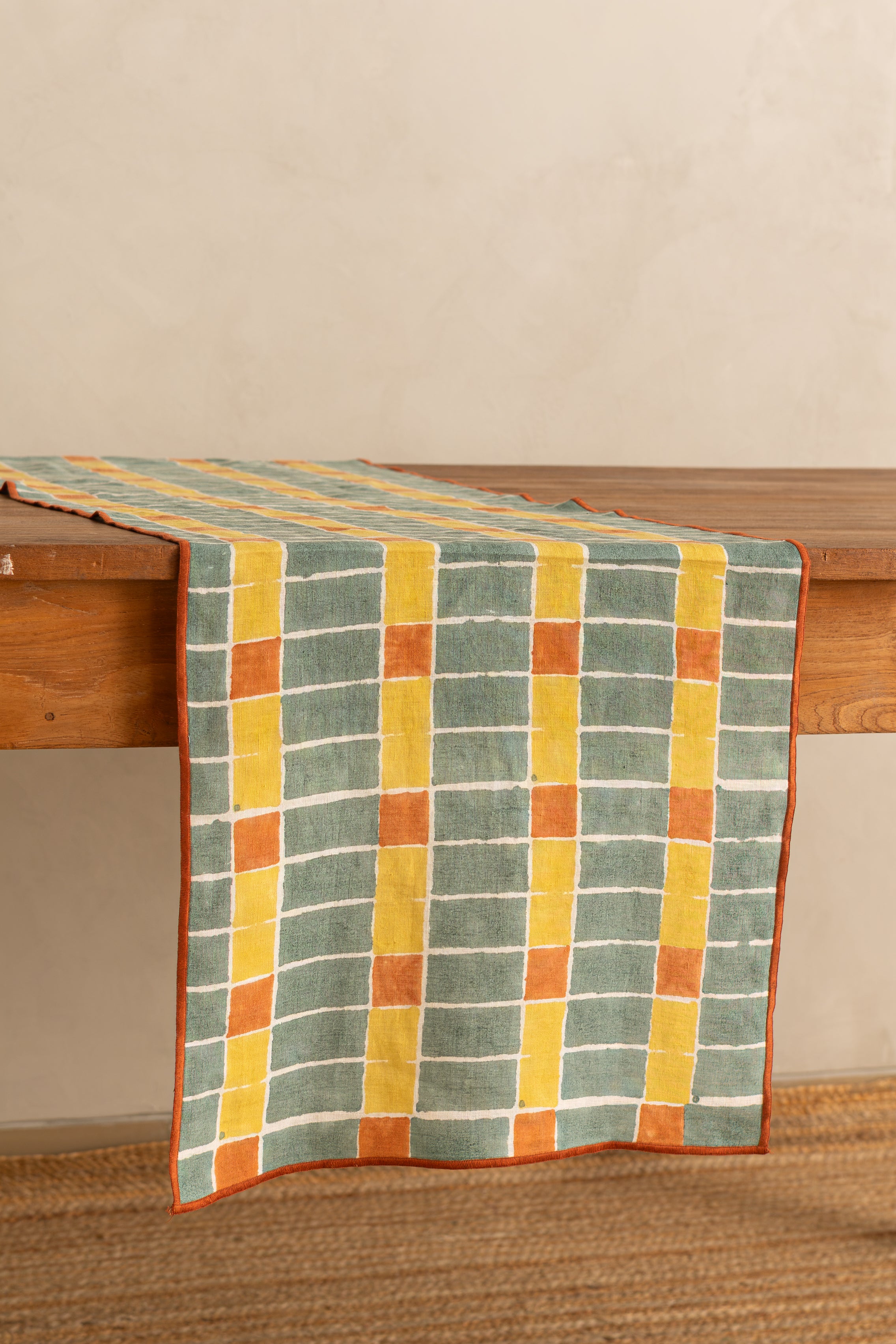 Linen Mosaic Table Runner