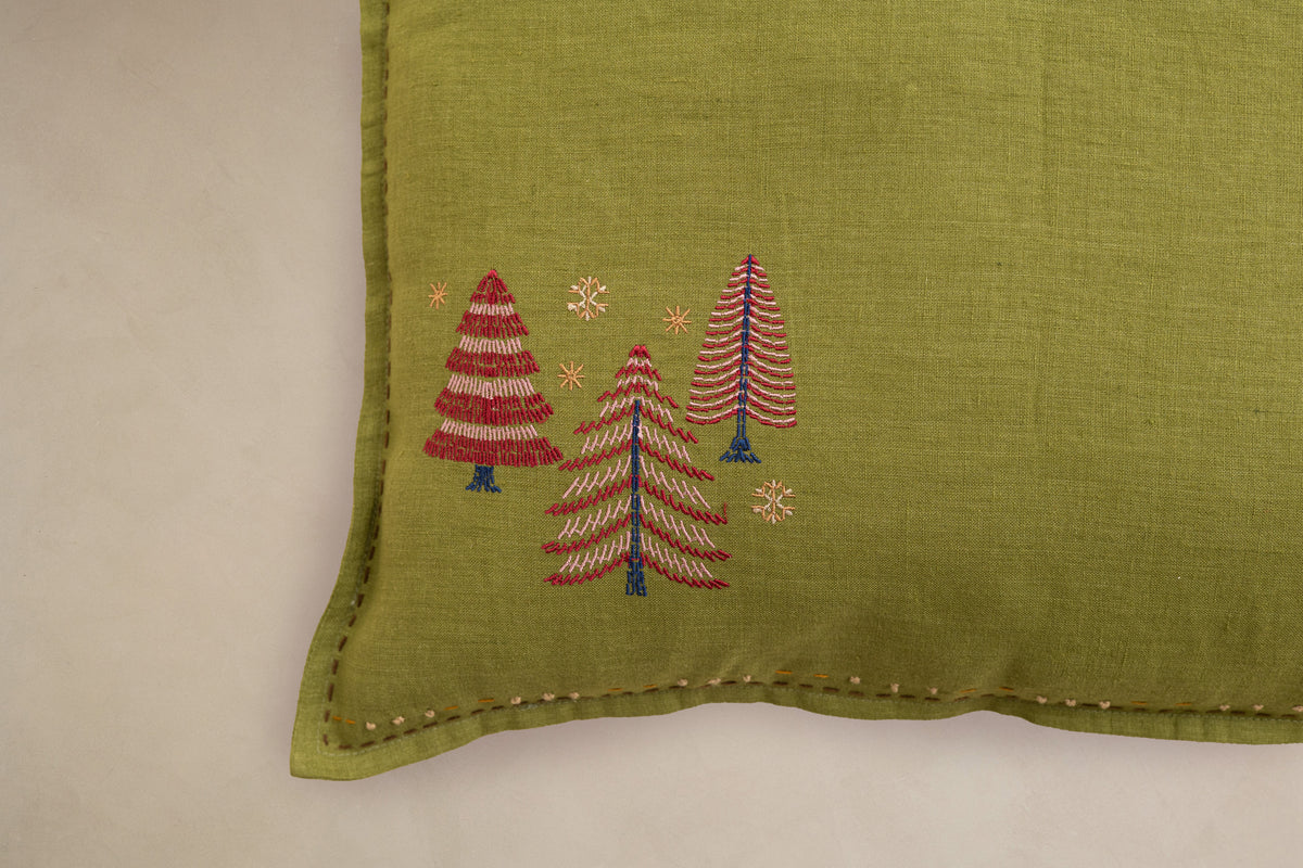 Linen Pinegrove Cushion Cover