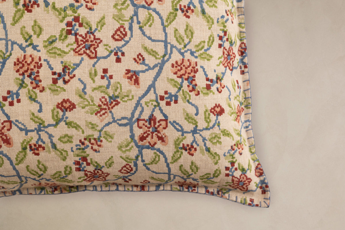 Linen Fiora Cushion Cover