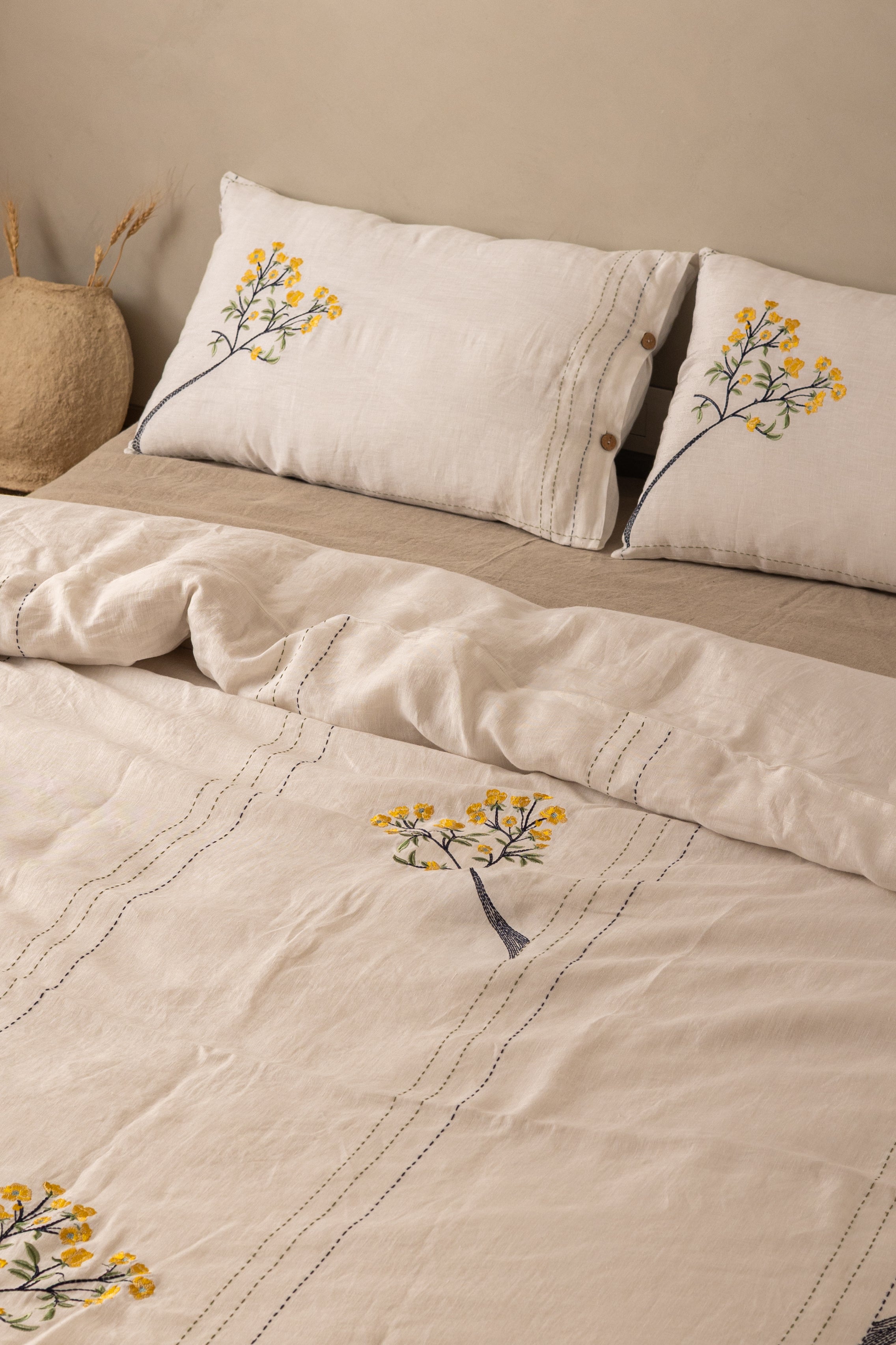 Linen Tendril Duvet Cover