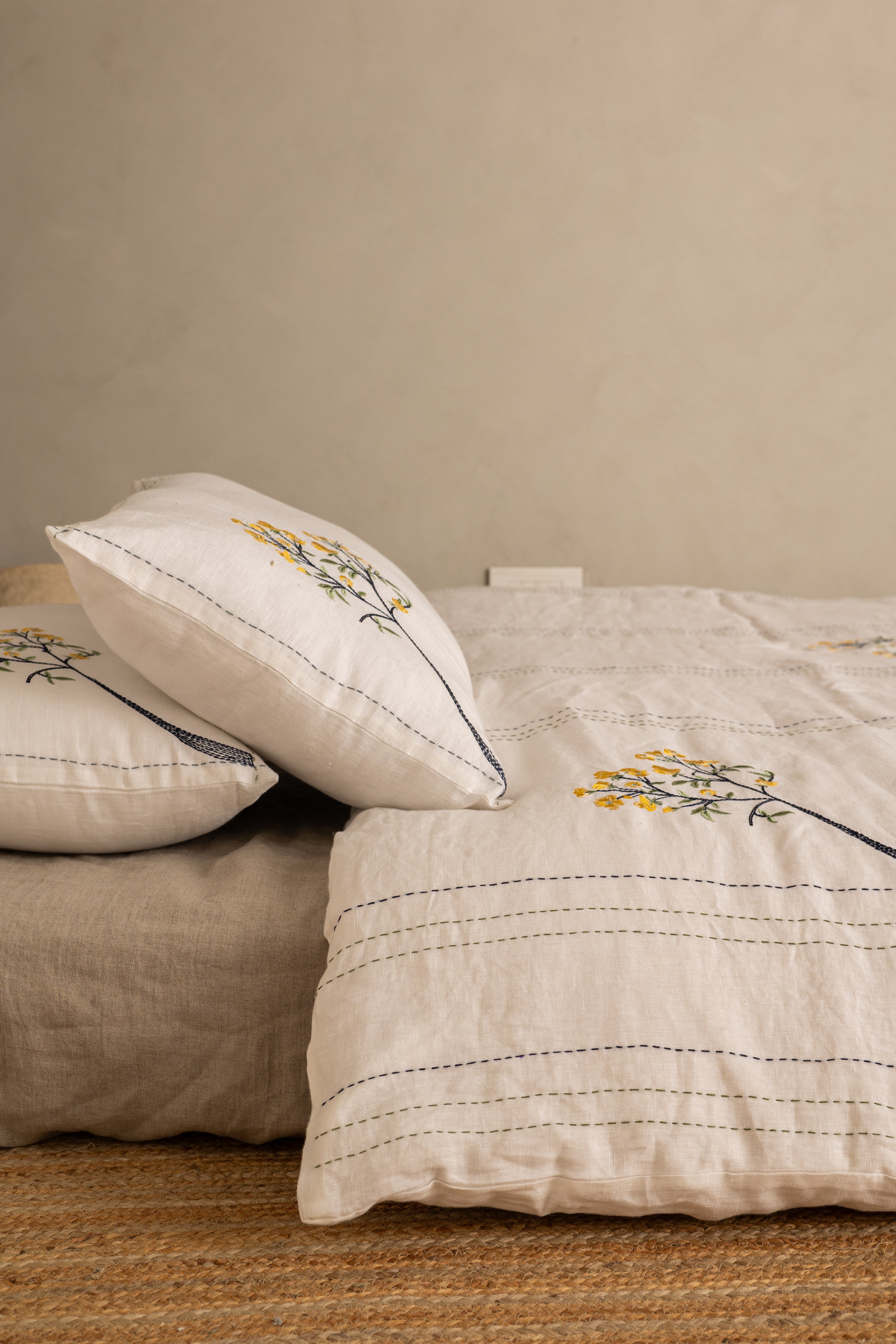 Linen Tendril Duvet Cover