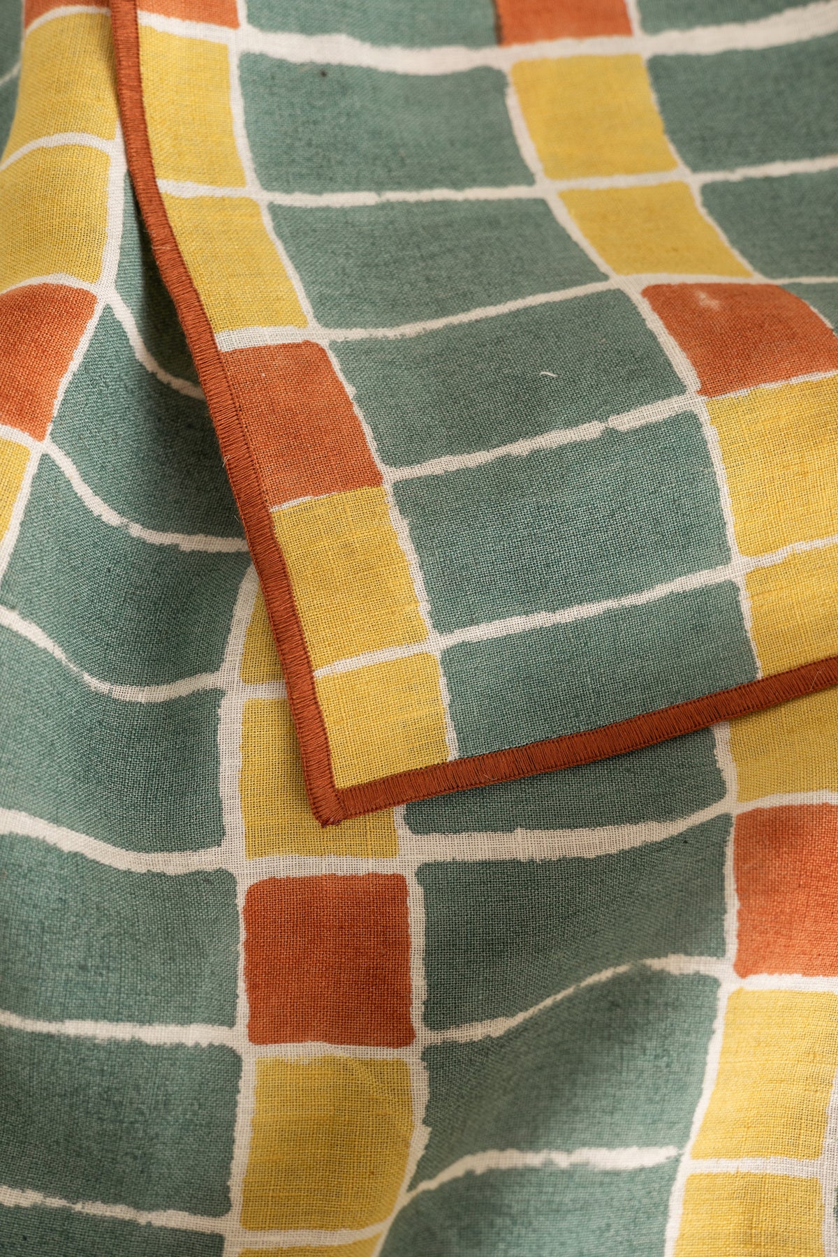 Linen Mosaic Tablecloth