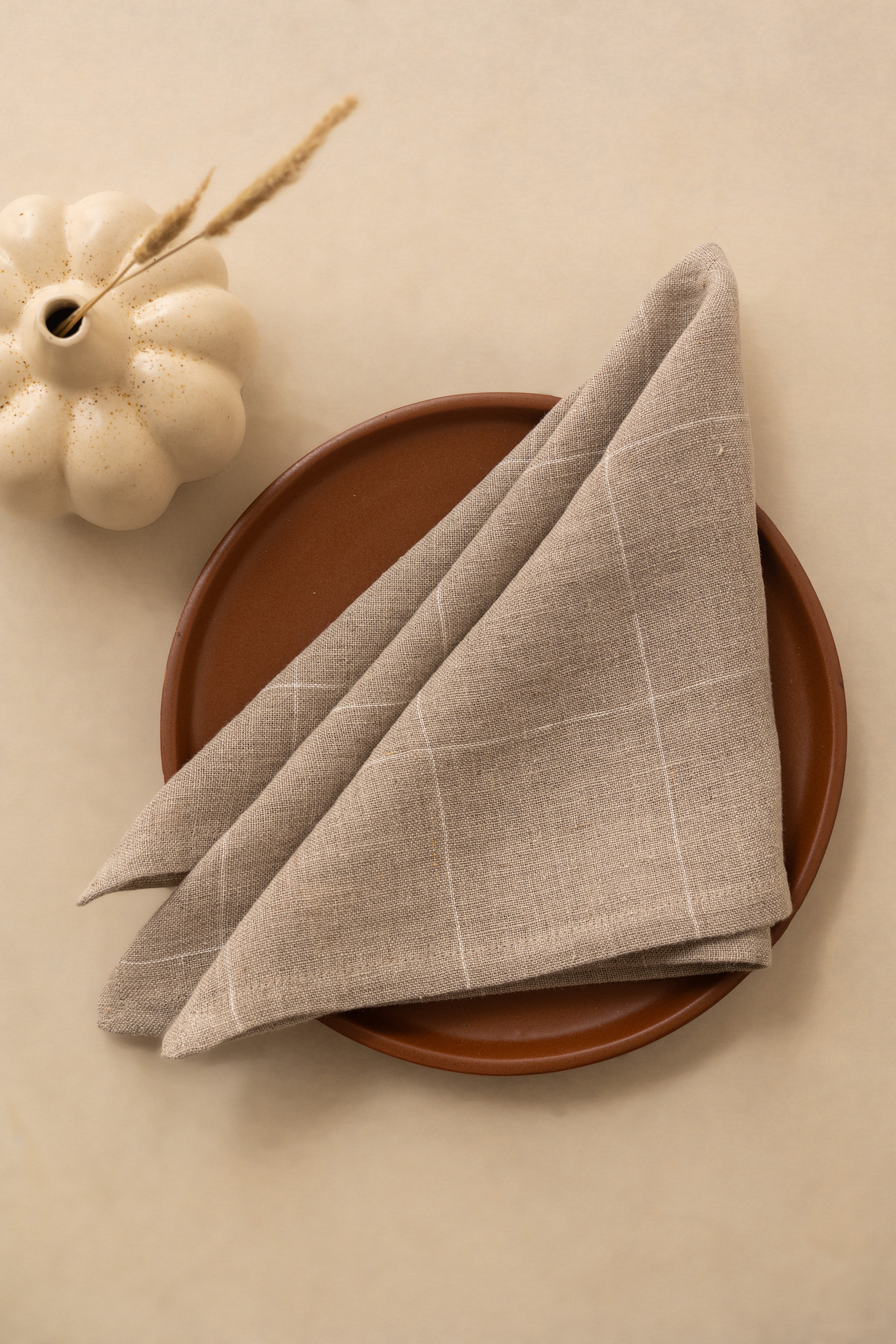 Linen Hickory Napkin Set